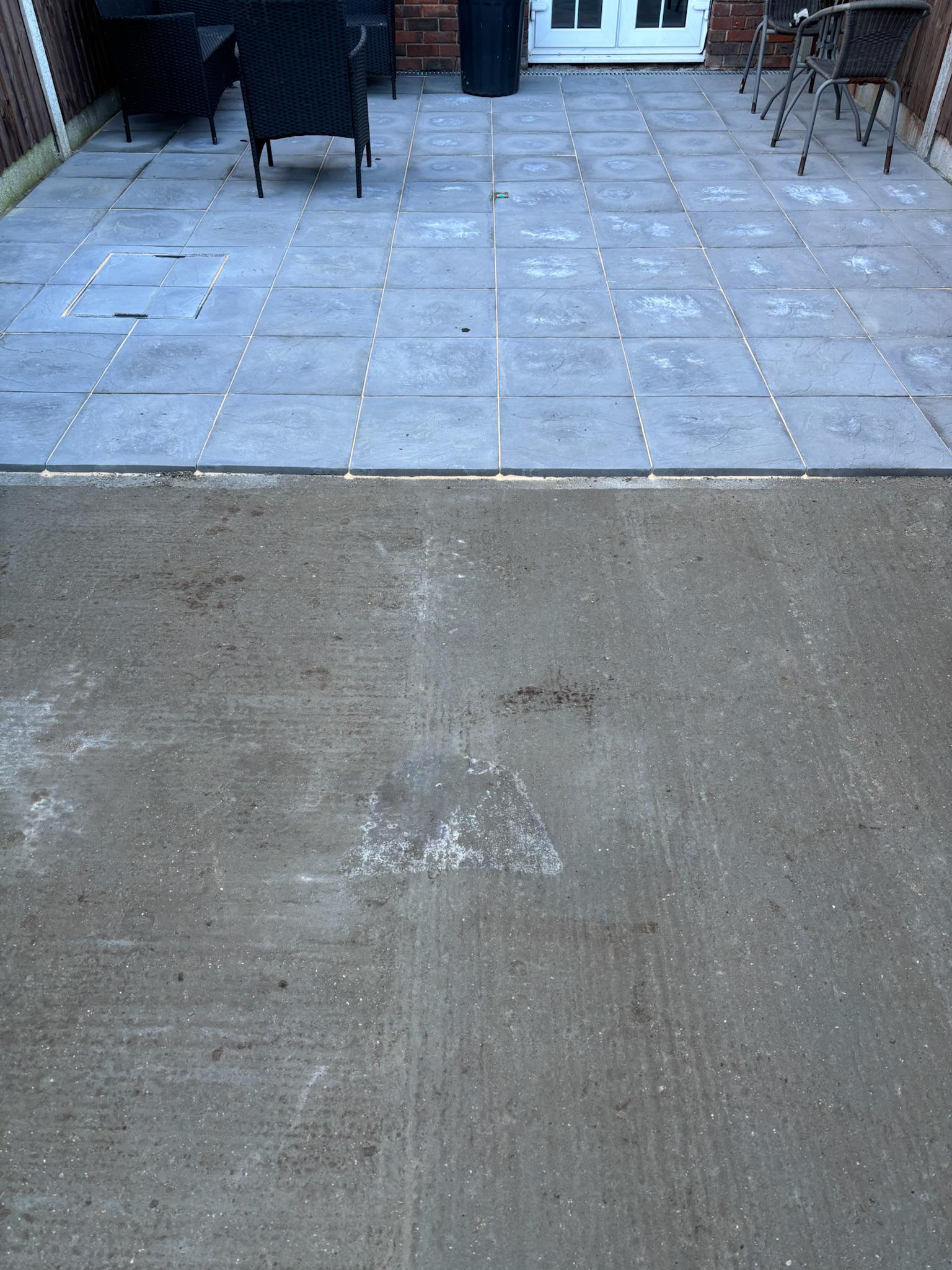 Budget-Friendly Dark Grey Slab Patio finished photo 4