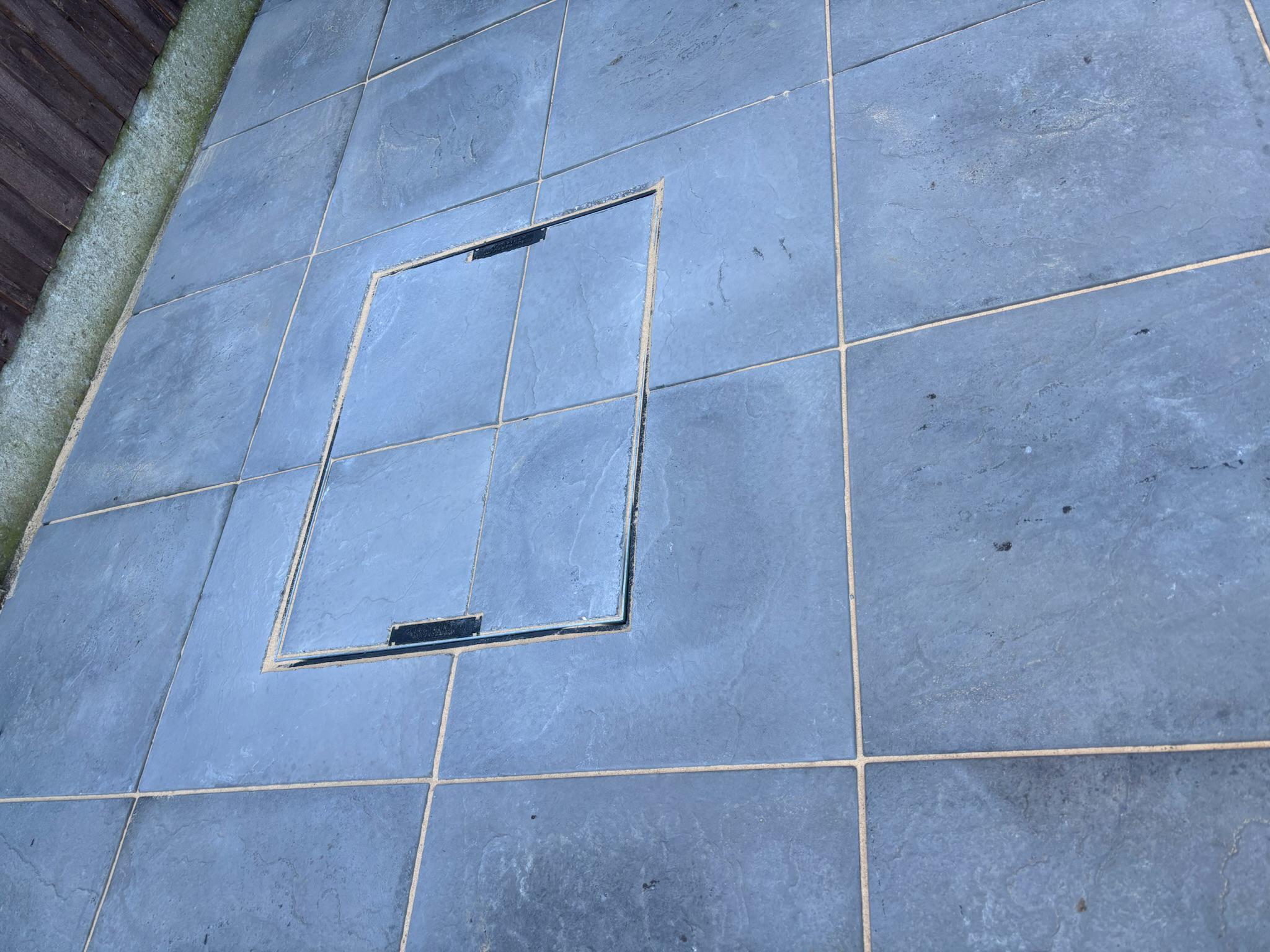 Budget-Friendly Dark Grey Slab Patio finished photo 5
