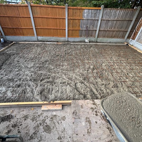 Concrete Base for Outbuilding